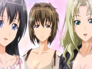 Busty hentai gangbang and creampie in the forest