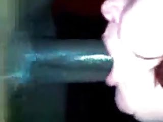 Slobbering on big black cock