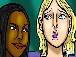 White MILF seduced by black couple oreo sandwhich