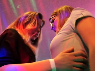 Cocksucking party babes pussyfucked on camera