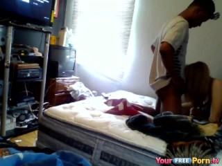 White Cutie Fucks Her Black Hood BF