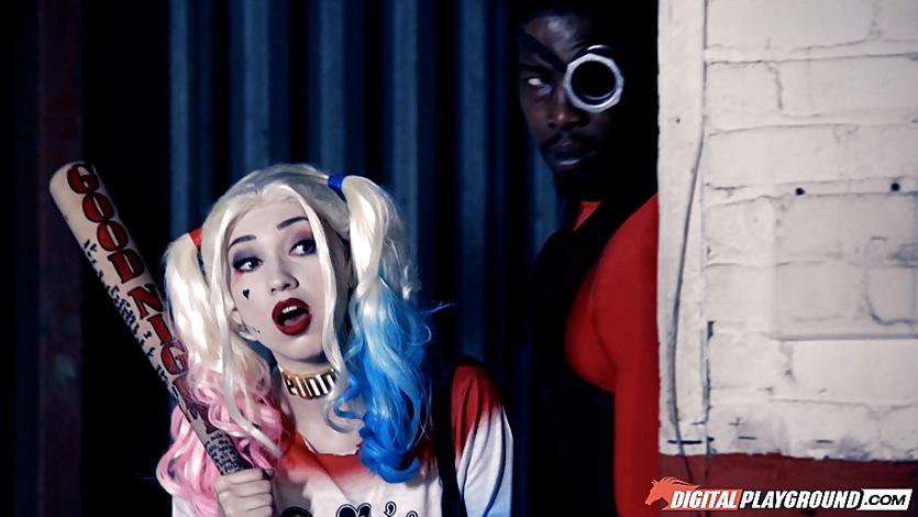 Squadron Aria Alexander hammered balls deep by huge black cock