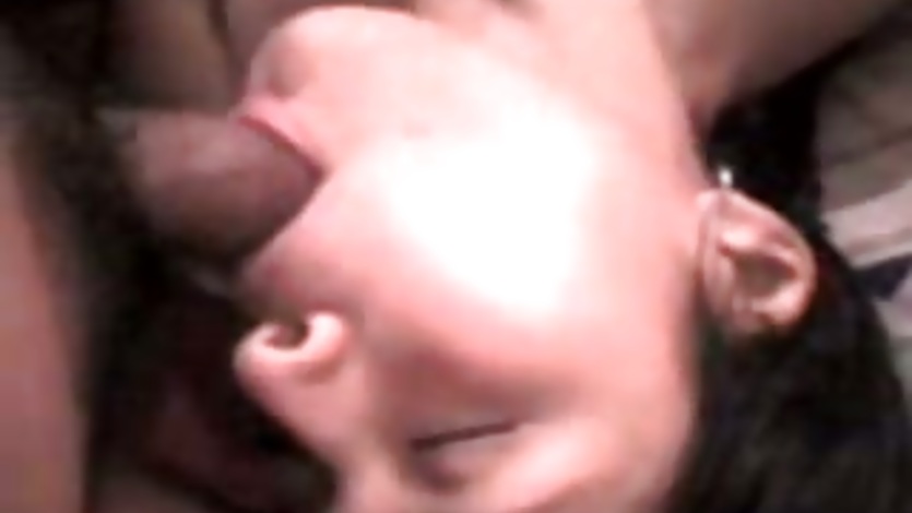 Dirty slut enjoys the feeling of a big dick deep down in her throat