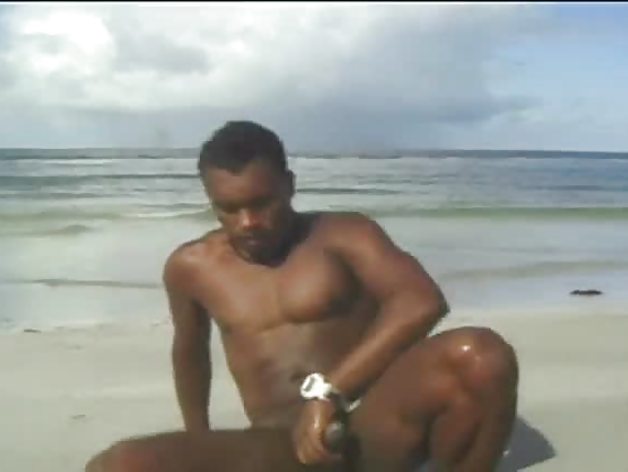 Hot sex on the beach with all holes used